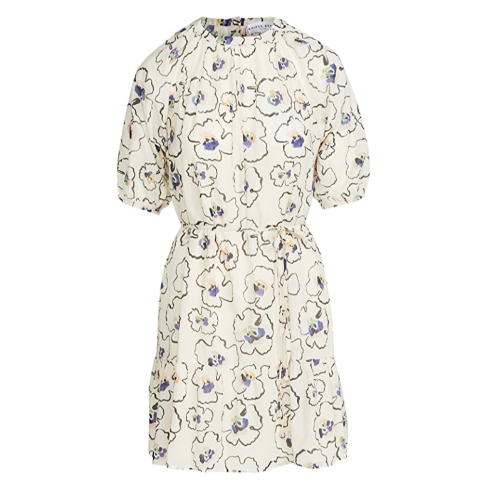 Apiece Apart Emelian Mini Dress in Rosie Floral Cream